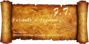 Feldmár Tivadar névjegykártya